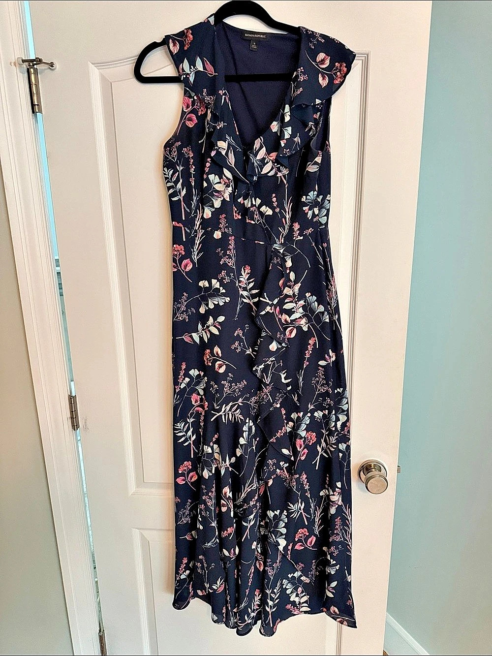 Banana Republic Floral Dress in Blue & Pink